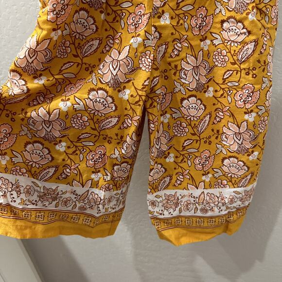 Janie and Jack Golden Floral Paisley Summer Romper - Picture 5 of 10